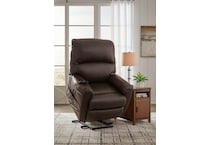 shadowboxer chocolate faux leather lift recliner   