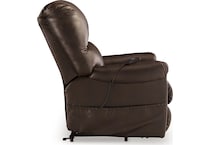 shadowboxer chocolate faux leather lift recliner   