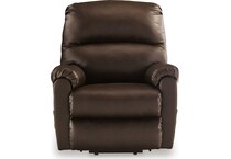 shadowboxer chocolate faux leather lift recliner   