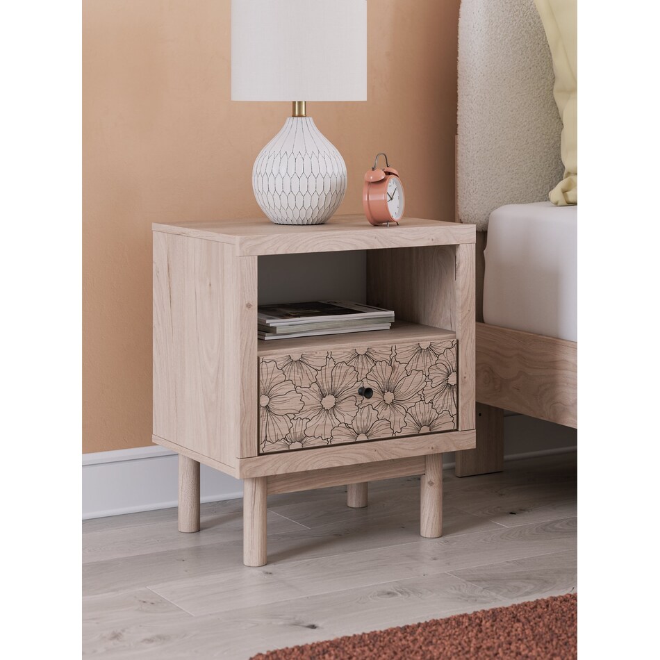 shapella tan nightstand   