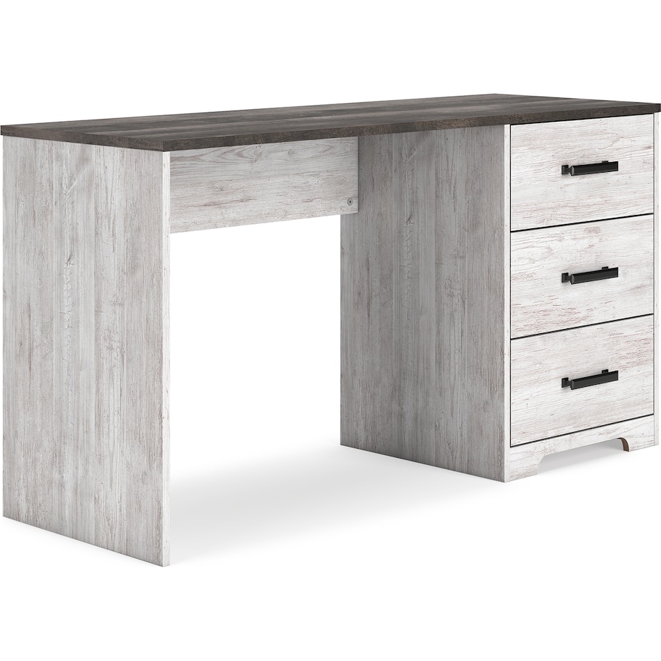 shawburn white brown desk   