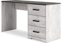 shawburn white brown desk   