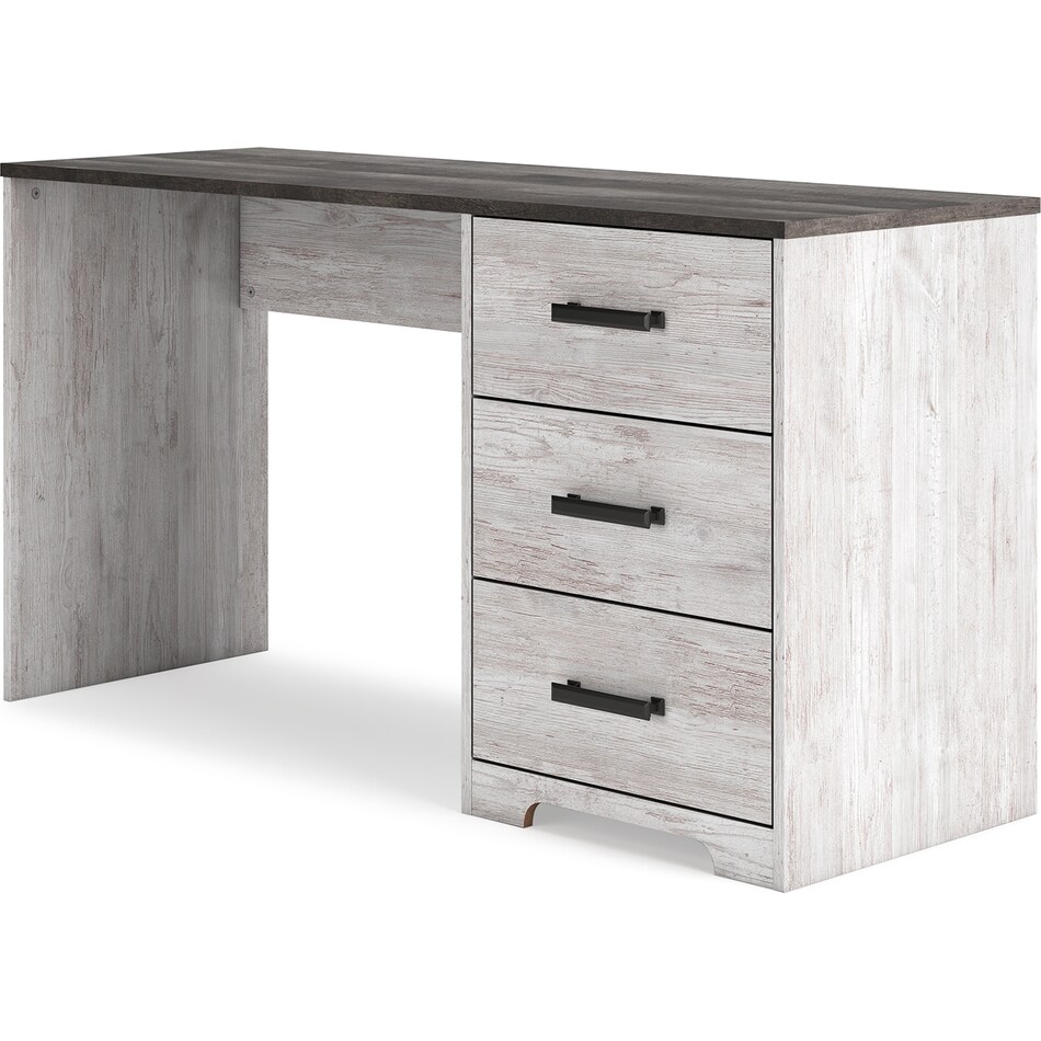 shawburn white brown desk   
