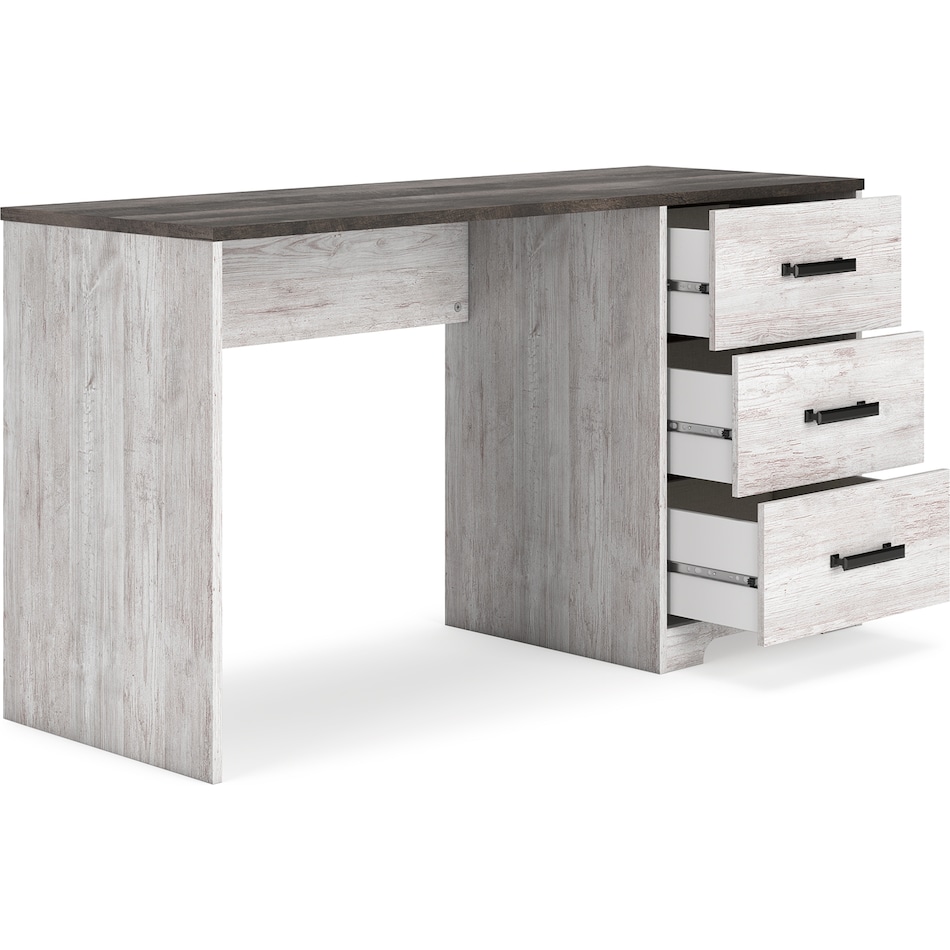 shawburn white brown desk   
