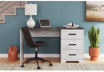 shawburn white brown desk   
