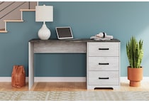 shawburn white brown desk   