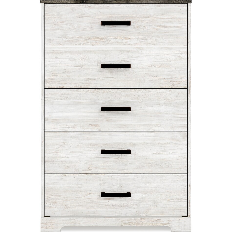 shawburn whitewash charcoal gray chest   