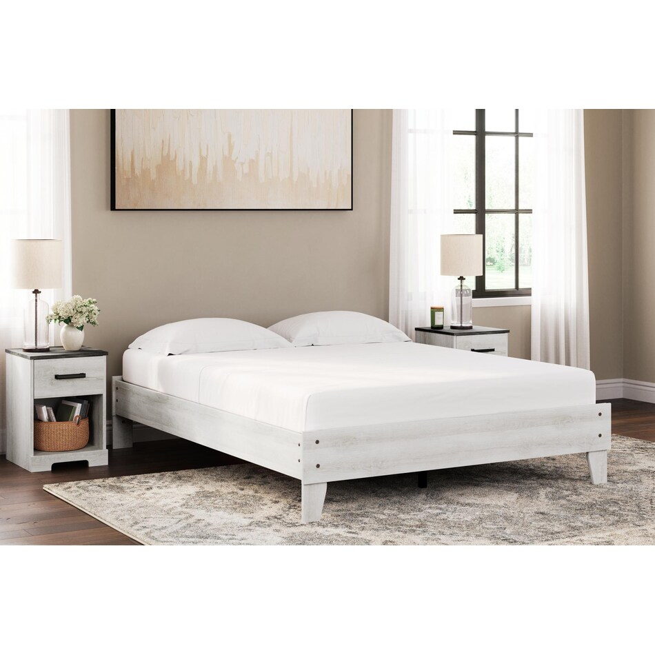 shawburn whitewash queen footboard   