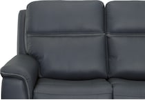 shelby blue power leather reclining console loveseat   