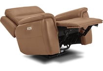 shelby brown power leather recliner   