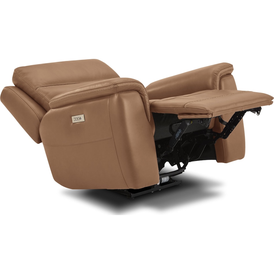 shelby brown power leather recliner   