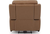 shelby brown power leather recliner   