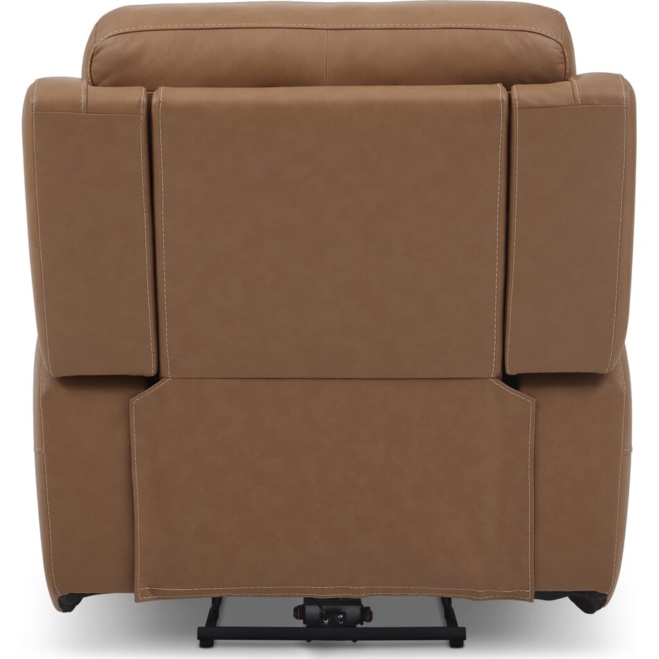 shelby brown power leather recliner   