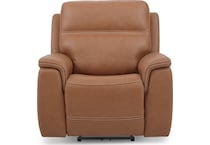 shelby brown power leather recliner   