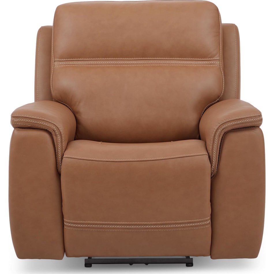 shelby brown power leather recliner   