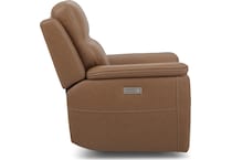 shelby brown power leather recliner   