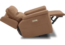shelby brown power leather recliner   