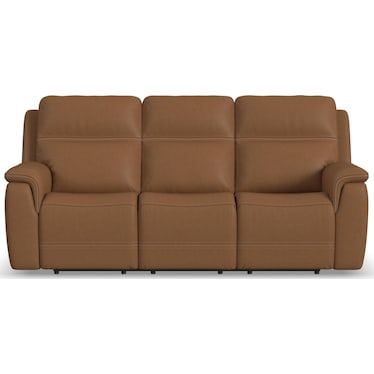 SHELBY LEATHER POWER RECLINING SOFA BY FLEXSTEEL