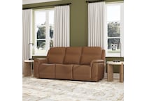 shelby brown power leather reclining sofa   