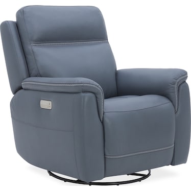 SHELBY LEATHER SWIVEL RECLINER