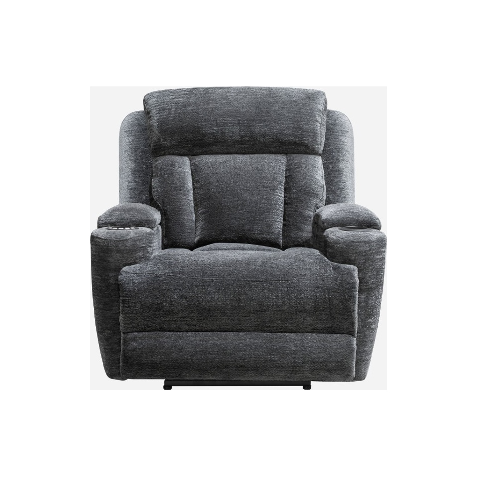 shia charcoal power recliner   