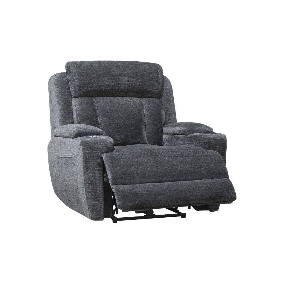 shia charcoal power recliner   