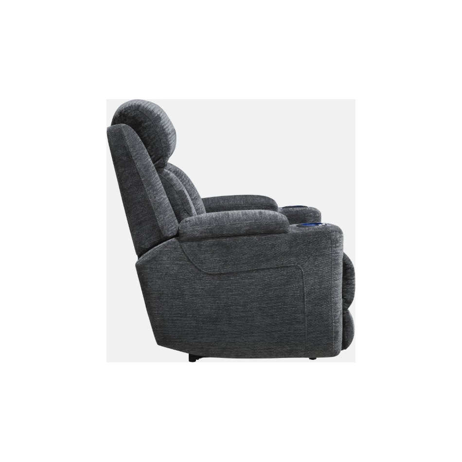 shia charcoal power recliner   