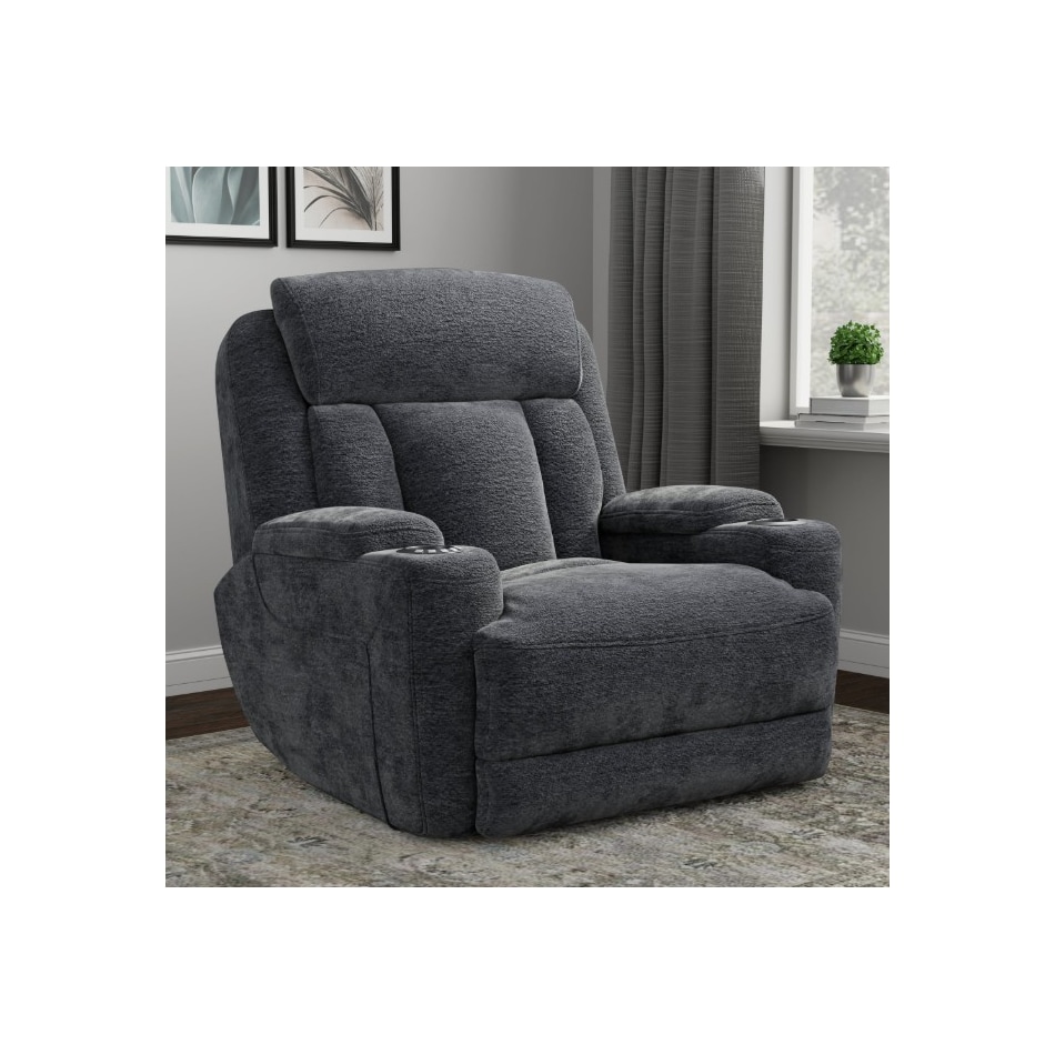 shia charcoal power recliner   