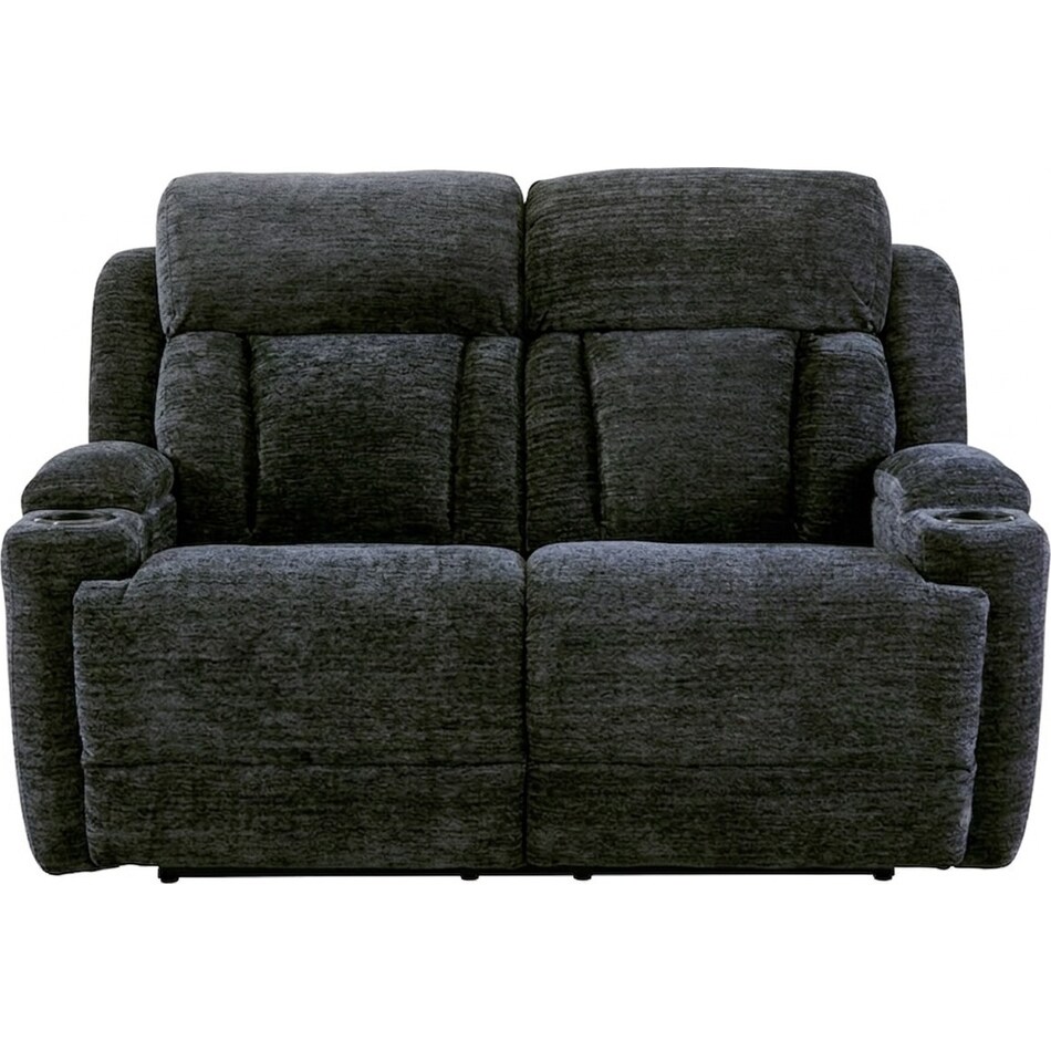 shia charcoal power reclining loveseat   