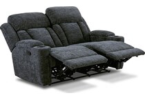 shia charcoal power reclining loveseat   
