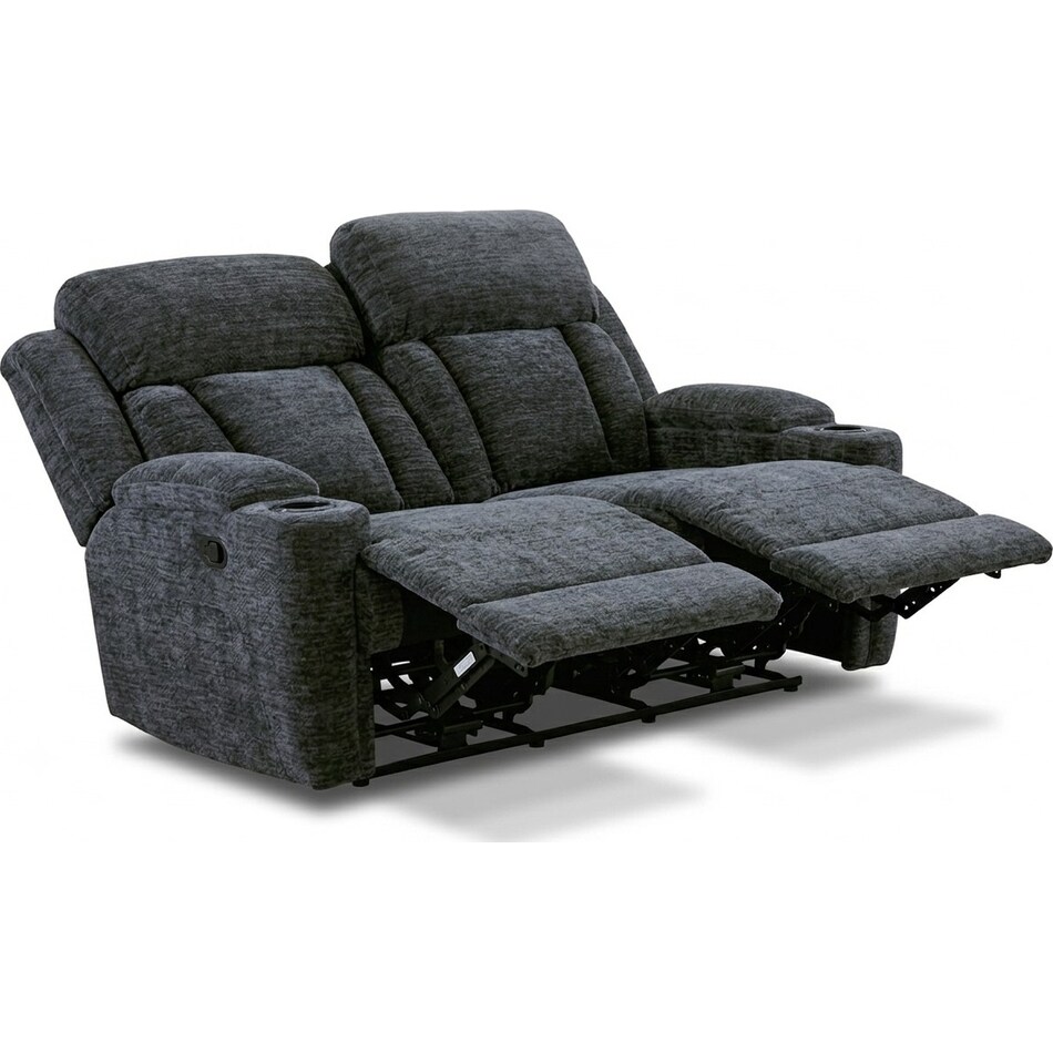 shia charcoal power reclining loveseat   