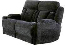 shia charcoal power reclining loveseat   