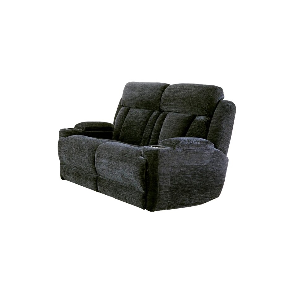shia charcoal power reclining loveseat   