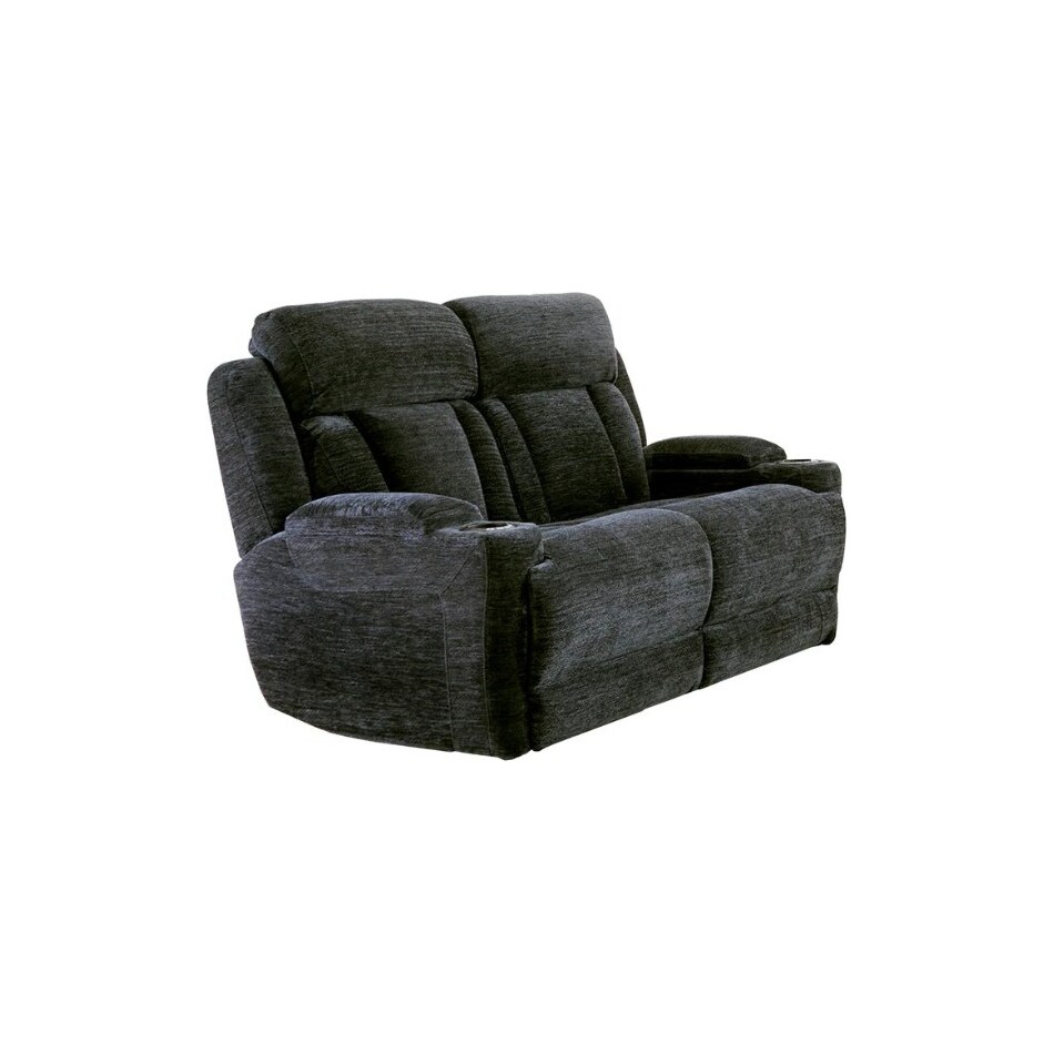 shia charcoal power reclining loveseat   