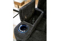 shia charcoal power reclining loveseat   