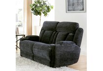 shia charcoal power reclining loveseat   