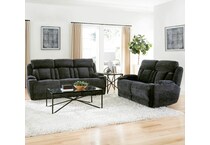 shia charcoal power reclining loveseat   