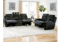 shia charcoal power reclining loveseat   