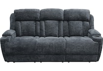 shia charcoal power reclining sofa   