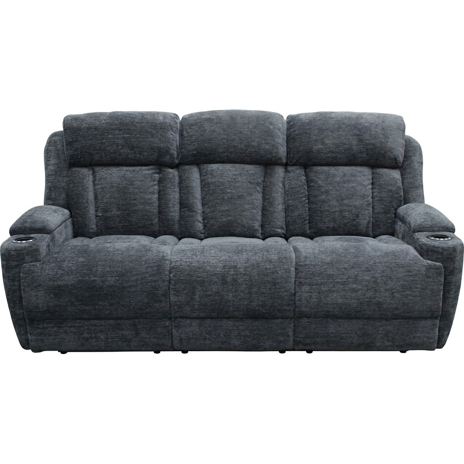 shia charcoal power reclining sofa   