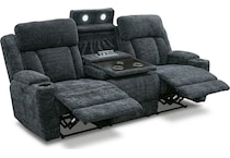 shia charcoal power reclining sofa   