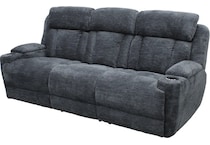 shia charcoal power reclining sofa   