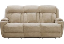 shia fawn power reclining sofa   