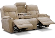 shia fawn power reclining sofa   