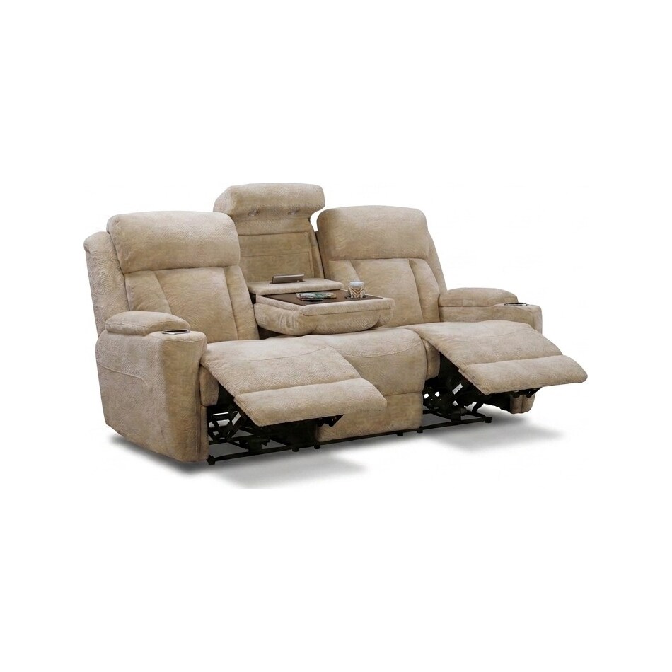 shia fawn power reclining sofa   