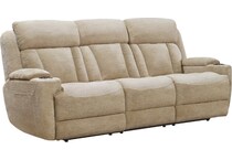 shia fawn power reclining sofa   