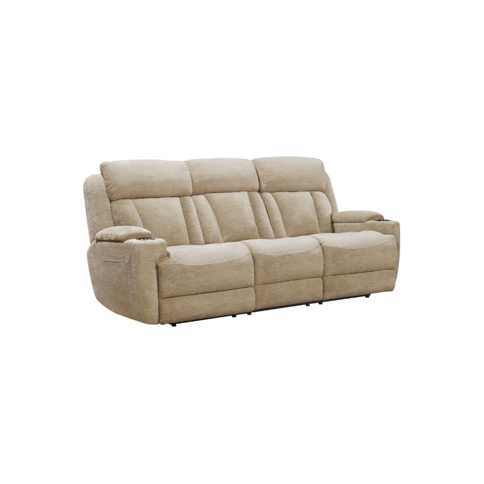 shia fawn power reclining sofa   