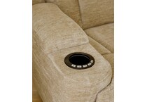 shia fawn power reclining sofa   
