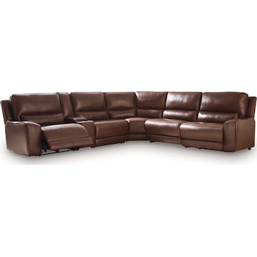 SILVERBROOKE 6-PC RECLINING SECTIONAL WITH STORAGE CONSOLE
