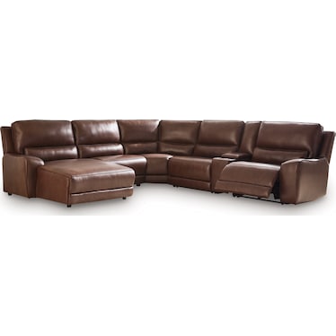 SILVERBROOKE 6-PC POWER RECLINING SECTIONAL WITH CHAISE
